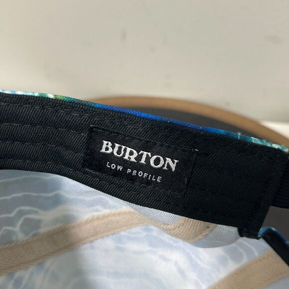 Burton Snowboards Hat Water Ripples Print Low Profile Cap Adjustable Blue - Picture 6 of 6